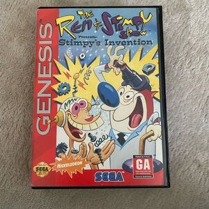 Sega Genesis Ren & Stimpy Show – Complete in Box (CIB) w/ Manual – Tested